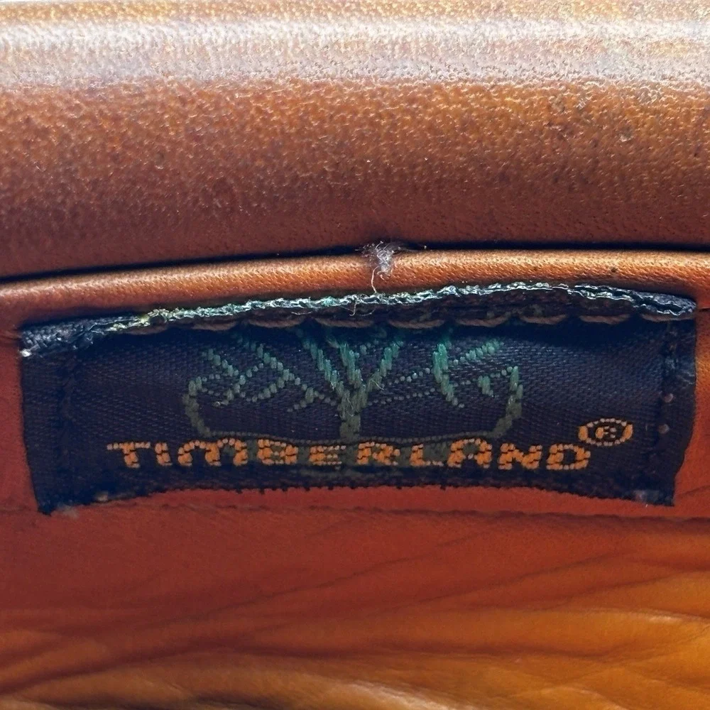 Vintage Timberland USA Men's 3-Eye Lug Boat‎ Shoes Vibram Sole Leather 9.5M